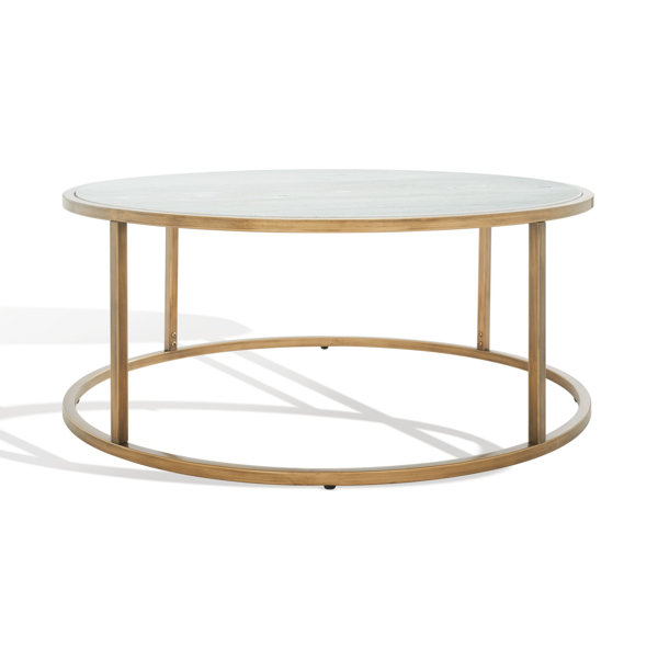Everly Quinn Aughnaholle Round Marble Coffee Table | Wayfair
